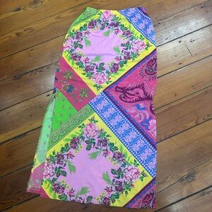 Colorful vintage Patchwork Skirt